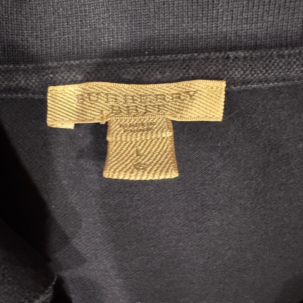 Burberry Navy Sleeveless Polo Tank with Plaid Trim - Picture 4 of 10